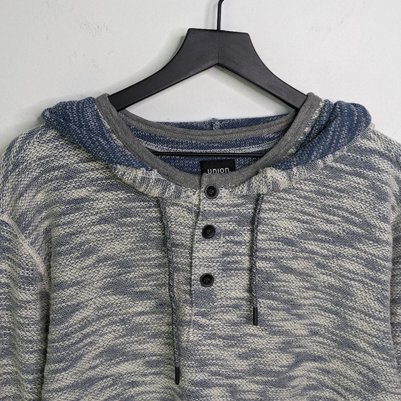 Union SEA//WA Heathered Blue & Grey Hood Pullover - Picture 6 of 14